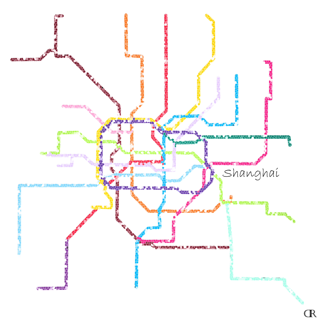 Shanghai Subway Map Art