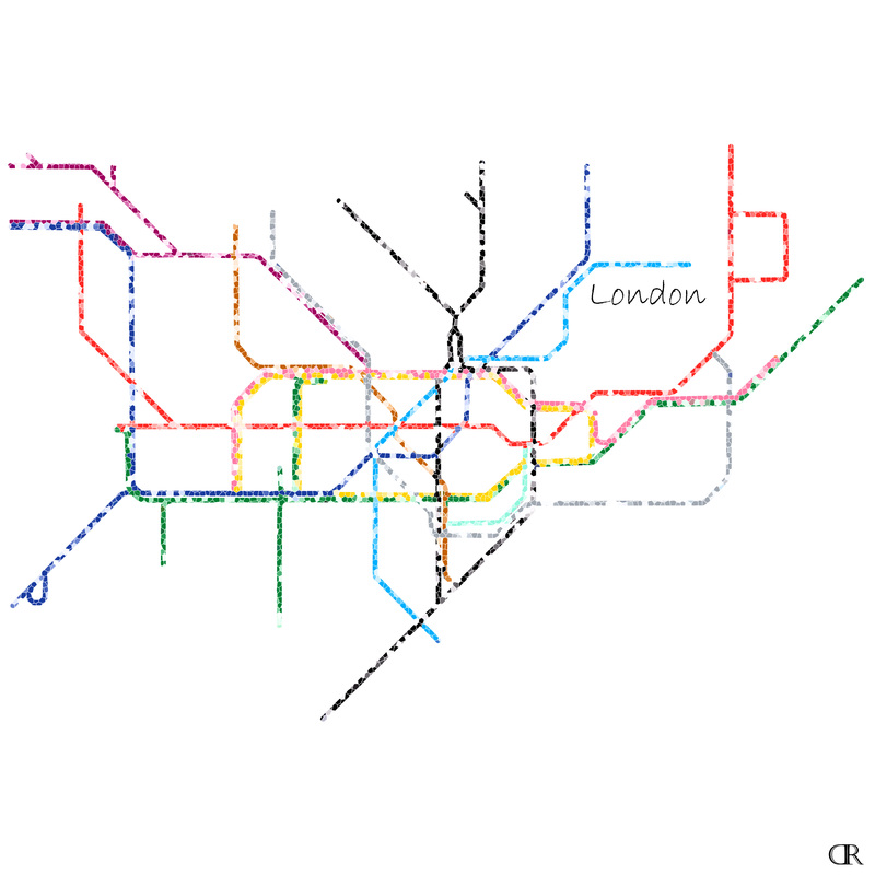 London Subway Map Art