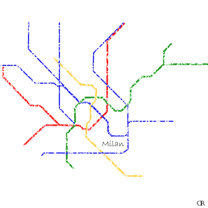 Milan Subway Map Art by Design Reader