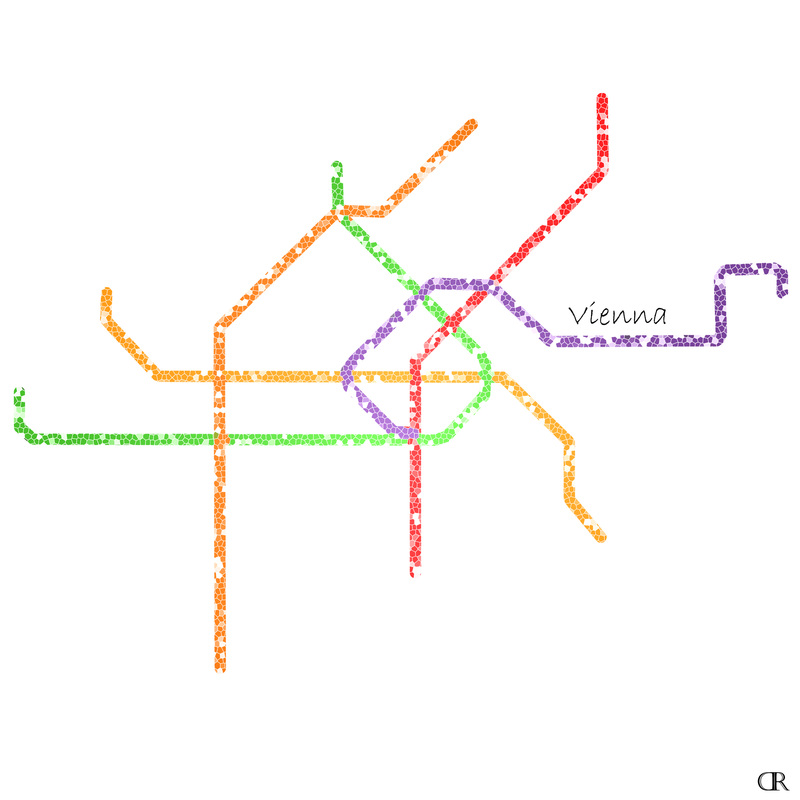 Vienna Subway Map Art by Design Reader 