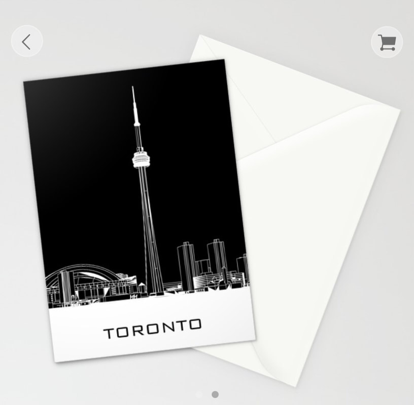Toronto Skyline Stationary Cards Picture