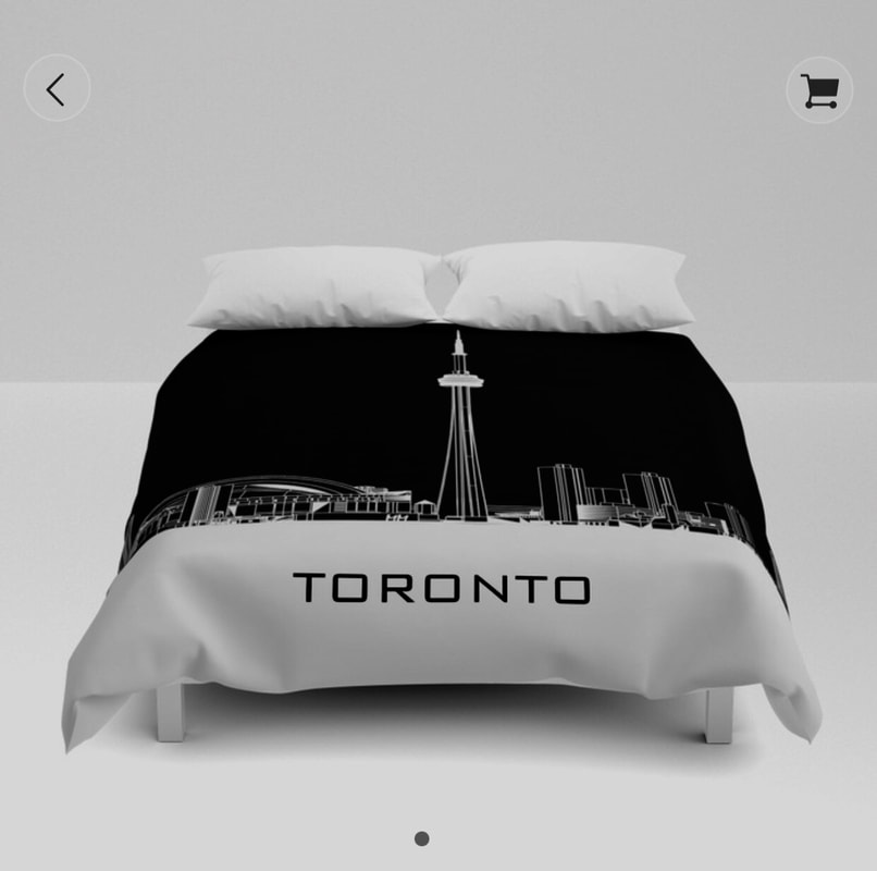 Toronto Skyline Duvet Cover Picture