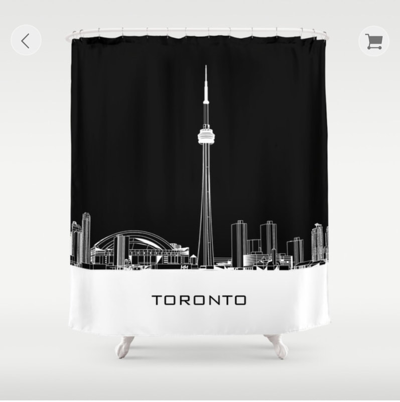 Toronto Skyline Shower Curtain Picture
