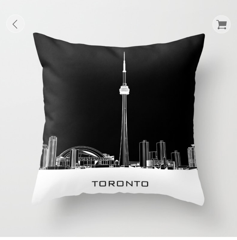 Toronto Skyline Pillow Picture